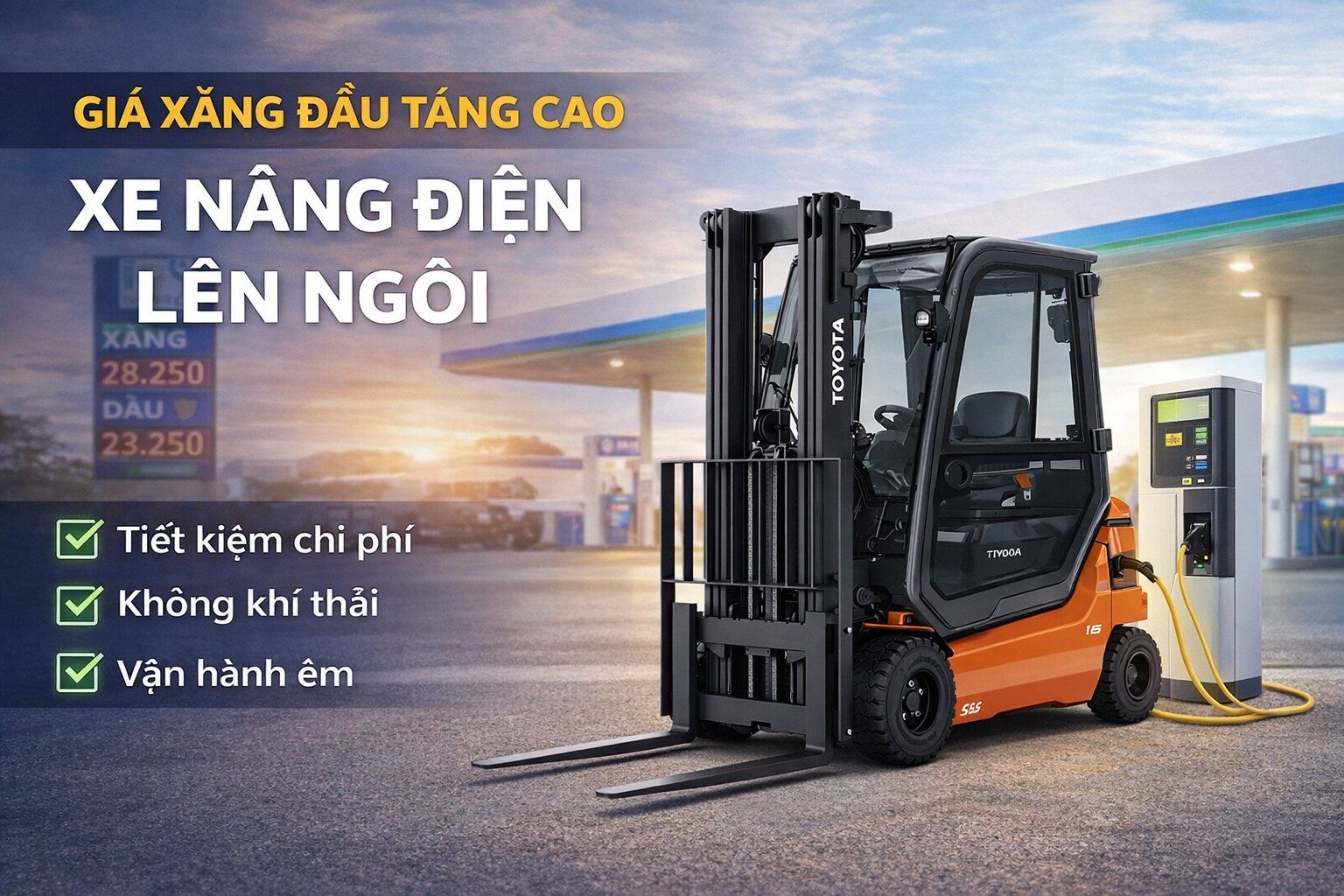 Xe nâng điện lên xu hướng